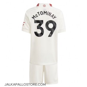 Manchester United Scott McTominay #39 Kolmaspaita Lapsille 2023-24 Lyhythihainen (+ shortsit)